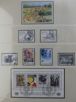 Uno genf 1969-1999 gestempelt besammelt im Lindner T falzlos Vordruck #MA468