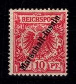 Deutsche Kolonien Marshall-Inseln 3 II mit Falz signiert EF #DGD01