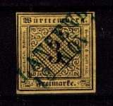 Württemberg 2 c III gestempelt doppelt tiefst geprüft Thoma BPP #DCC59