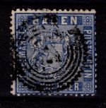 Baden 10 c gestempelt tief geprüft Bühler BPP, Randspalt #DCC75