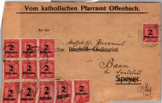 Deutsches Reich Dienst 97 per 47 Stk. auf Brief geprüft Infla Berlin #DEU50