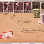 Alliierte Besetzung 944 DZ1 u.a. Zehnfach auf Brief Einschreiben #DEU85