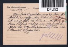 Saargebiet Dienstmarken 5 I auf Postkarte als Mehrfachfrankatur #DFU52