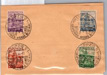 SBZ 162-165 auf Blatt mit Ausstellungsstempel #DFX16