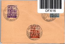 SBZ 162-165 auf Blatt mit Ausstellungsstempel #DFX16