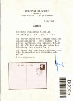 Deutsche Besetzung Albanien P 1 als Ganzsache Attest Krischke #DGO05