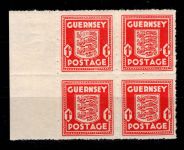 Deutsche Besetzung Guernsey 2 bv postfrisch 4er Block, geprüft Möhle BPP #DGO36