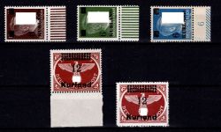 Deutsche Besetzung Kurland 1-4 A/B postfrisch geprüft van Loo BPP #DGO54