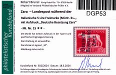 Deutsche Besetzung Zara 15 postfrisch Befund Brunel VP #DGP53