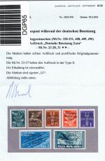 Deutsche Besetzung Zara 23-28, 31 postfrisch Attest Brunel VP #DGP65