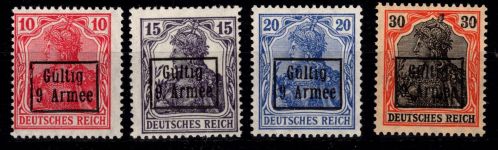 Deutsche Besetzung 9. Armee 1-4 postfrisch signiert Mikulski #DGR30