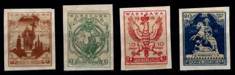 Deutsche Besetzung Polen Stadtpost III-VI B postfrisch signiert L Schmutz #DGT90