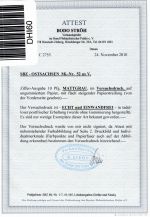 SBZ 52 ux V postfrisch Versuchsdruck, Fotoattest Kunz BPP #DHI60