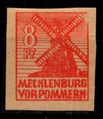 SBZ 34 y G postfrisch Druck auf der Gummiseite #DHI66
