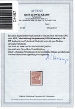 SBZ 29 P ohne Gummi Probedruck, Attest Kramp BPP #DHI67