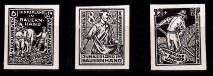 SBZ 23 VI-25 VI ohne Gummi Bodenreform Vorlagedruck, geprüft Kramp BPP #DHI70
