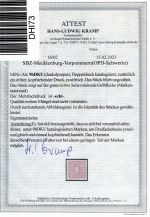 SBZ 9 b DK U postfrisch Doppeldruck + kopfstehender Druck, Attest Kramp #DHI73