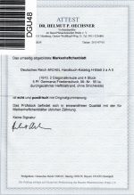 Deutsches Reich HBl. 3 a A 0 postfrisch Attest Oechsner einwandfrei #DGU48