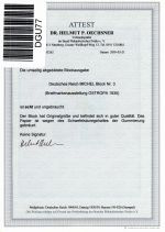 Deutsches Reich Block 3 mit Falz Attest Oechsner mit Gummi sehr selten #DGU77