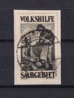 Saargebiet 133 gestempelt geprüft Geigle BPP #DGV80