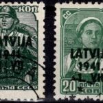 Deutsche Besetzung Lettland 1-6 gestempelt geprüft Keiler BPP #DGO96