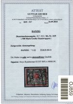 Danzig Dienstmarken 39 gestempelt neues Attest Gruber BPP #OJ859