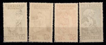 Saargebiet 104-107 postfrisch geprüft Ney BPP #DGY92