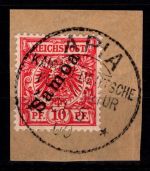 Deutsche Kolonien Samoa 3 c gestempelt Vollstempel, geprüft Jäschke BPP #DHB98