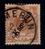 Deutsche Kolonien Kamerun 1 b gestempelt geprüft Steuer BPP #DHC74