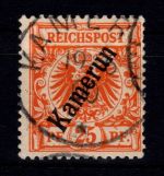 Deutsche Kolonien Kamerun 5 b gestempelt geprüft Steuer BPP #DHC84
