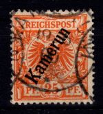 Deutsche Kolonien Kamerun 5 b gestempelt geprüft Steuer BPP #DHC85