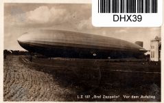 Deutsches Reich 455 auf Postkarte Zeppelinfahrt LZ 127 #DHX39