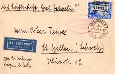 Deutsches Reich 423 auf Brief als Einzelfrankatur Zeppelinfahrt LZ 127 #DHX48