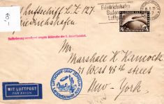 Deutsches Reich 424 auf Brief als Einzelfrankatur Zeppelinfahrt LZ 127 #DHX50