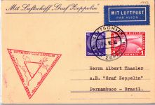 Deutsches Reich 496 u.a. auf Postkarte Zeppelinfahrt LZ 127 #DHX64