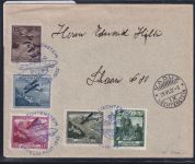 Liechtenstein 108, 110-113 u.a. auf Brief Zeppelinfahrt LZ 127 #DHX88