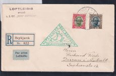 Island 147, 149 auf Brief Zeppelinfahrt LZ 127 #DHY09