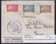 Griechenland 352-354 auf Brief Zeppelinfahrt LZ 127 #DHY11