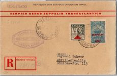 Brasilien 349, 367 auf Brief Zeppelinfahrt LZ 127 #DHY18