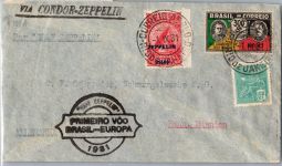 Brasilien 347, 366 auf Brief Zeppelinfahrt LZ 127 #DHY19