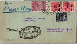 Brasilien 321 u.a auf Brief Zeppelinfahrt LZ 127 #DHY20
