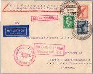 Deutsches Reich 381 u.a. auf Brief Katapultflug ´Bremen´- New York 1929 #DHY39