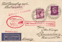 Deutsches Reich A379, 418 auf Brief Schleuderflug D. ´Europa´ 1931 #DHY64
