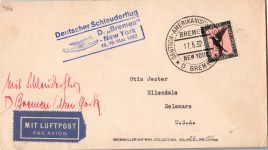 Deutsches Reich 382 auf Brief Schleuderflug D. ´Bremen´ 1932 #DHY70