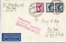 Deutsches Reich A379, 380 auf Brief Schleuderflug D. ´Bremen´ 1934 #DHY77