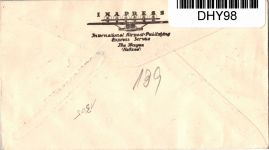 Niederlande 260 auf Brief Schleuderflug D. ´Europa´ 1933 #DHY98