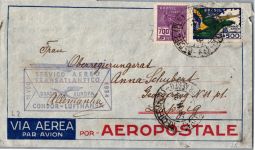Flugpost Brasilien-Europa Erstflug auf Brief Condor Lufthansa #DHZ05