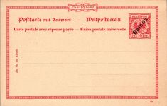 Deutsche Kolonien Samoa P 4 als Ganzsache ungebraucht #DIA33