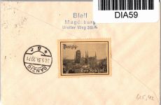 Danzig 203, 204 auf Brief Schleuderflug D. ´Bremen´ 1934 #DIA59
