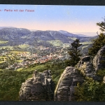 AK Baden-Baden Partie mit den Felsen 1914 gebraucht #JS187